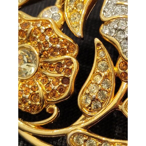 Thomas Palmer SWAROVSKI Brooch Pin Gold Tone HARMONY GARDEN OF TRANQUILITY 2001 - Picture 2 of 5